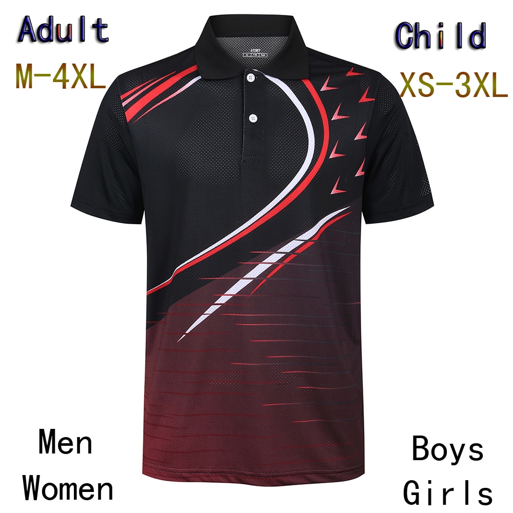 새로운 배드민턴 셔츠 남성/여성/어린이 반바지, 스포츠 배드민턴 티셔츠, 탁구 셔츠, 테니스 저지, 탁구 셔츠